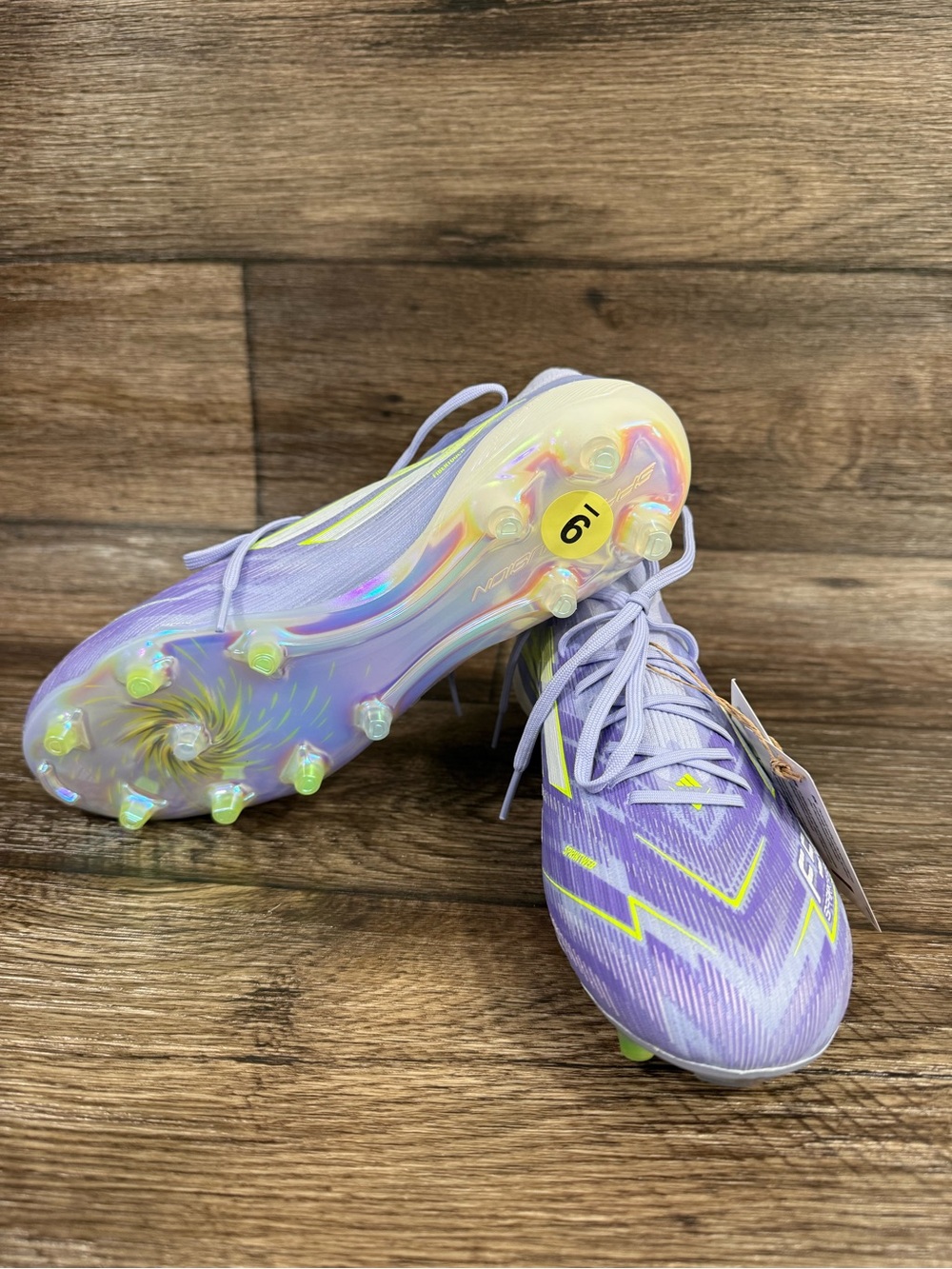 NWOB Adidas F50 Sparkfusion Elite Mid FG AG Soccer Cleats Womens Sz 9 Purple‎